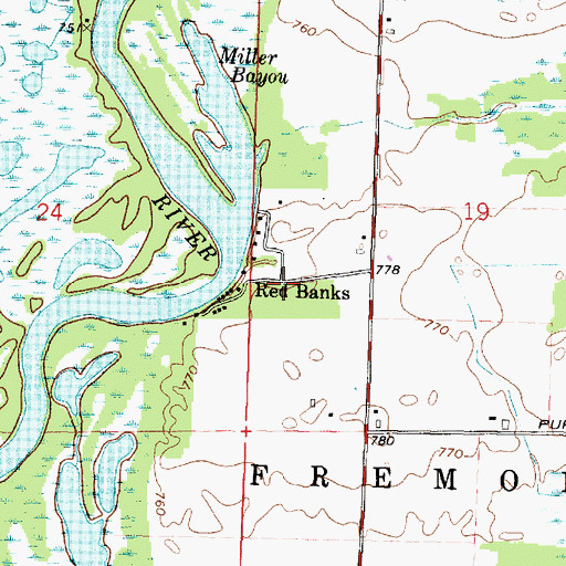 Topographic Map of Red Banks, WI