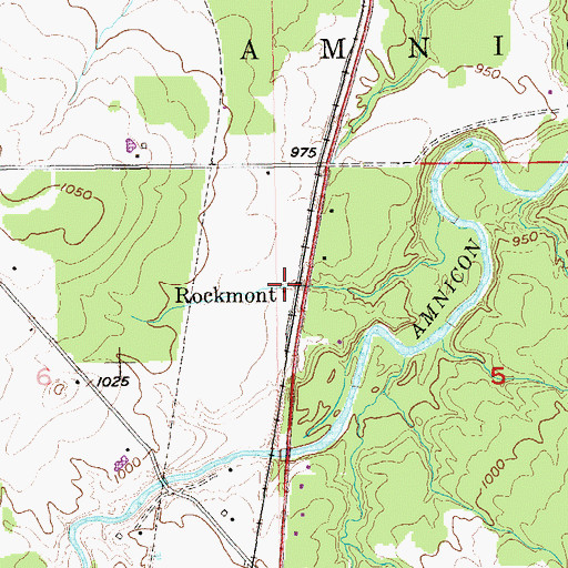 Topographic Map of Rockmont, WI