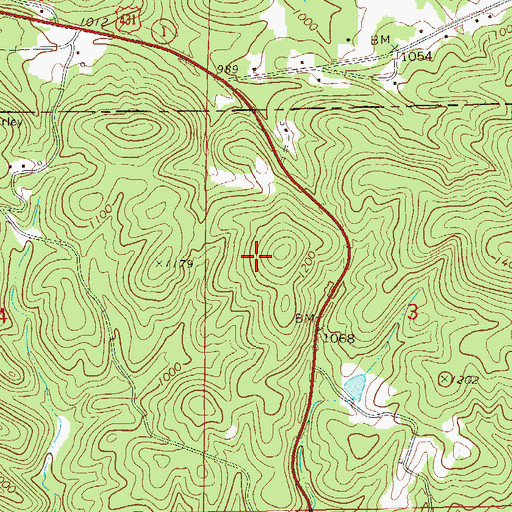 Topographic Map of Whitehead Prospects, AL