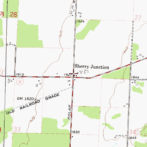 Topographic Map of Sherry Junction, WI