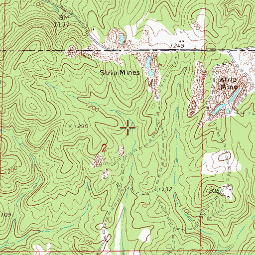 Topographic Map of Arnott Mine, AL
