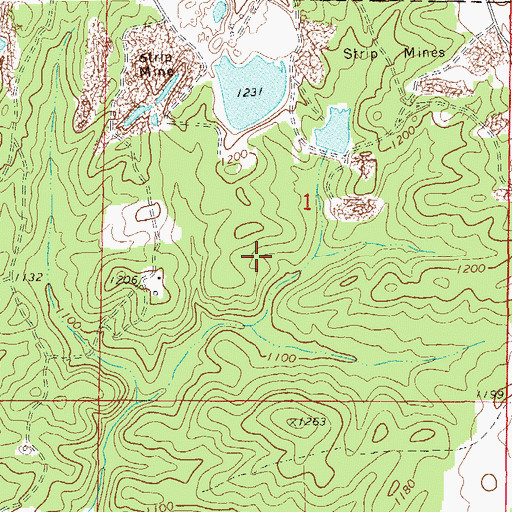 Topographic Map of Haynes Number One Mine, AL