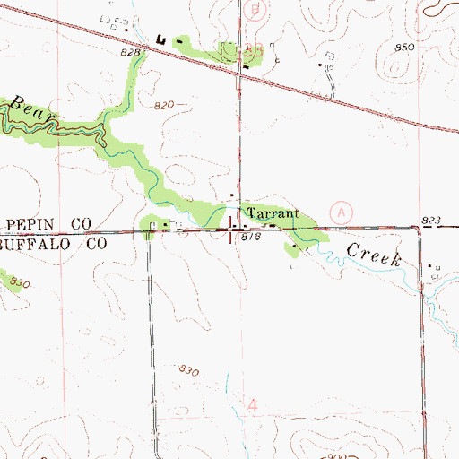 Topographic Map of Tarrant, WI