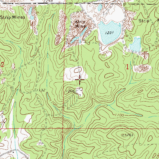 Topographic Map of Haynes Number Two Mine, AL