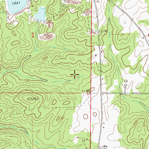 Topographic Map of Alexandria Mine, AL