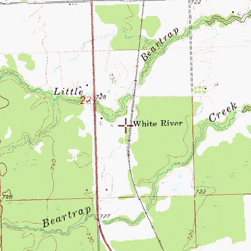 Topographic Map of White River, WI