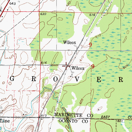 Topographic Map of Wilcox, WI