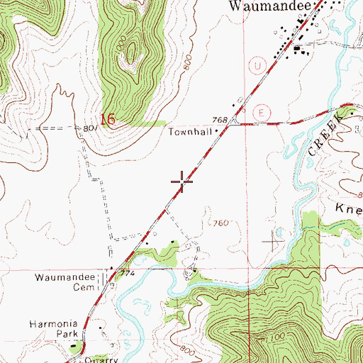 Topographic Map of Garden Valley, WI