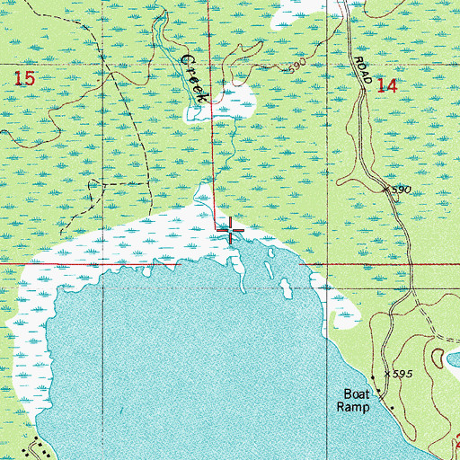 Topographic Map of Three Springs Creek, WI