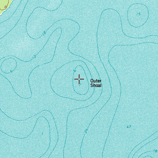 Topographic Map of Outer Shoal, WI