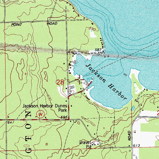 Topographic Map of Rock Island State Park Ferry, WI