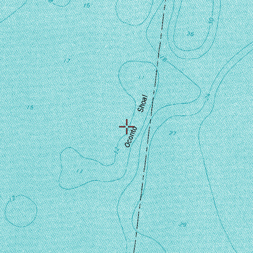 Topographic Map of Oconto Shoal, WI