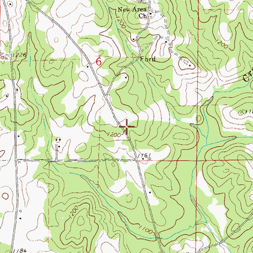 Topographic Map of Great Southern Number Three Mine, AL