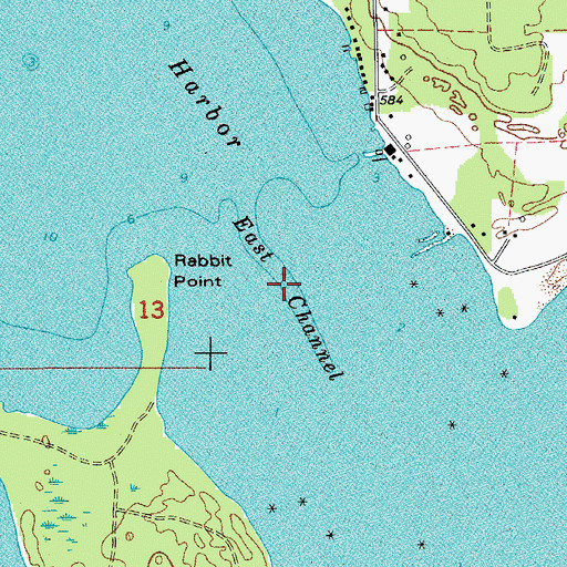Topographic Map of East Channel, WI