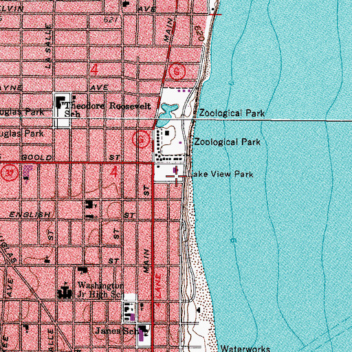 Topographic Map of Zoological Park, WI