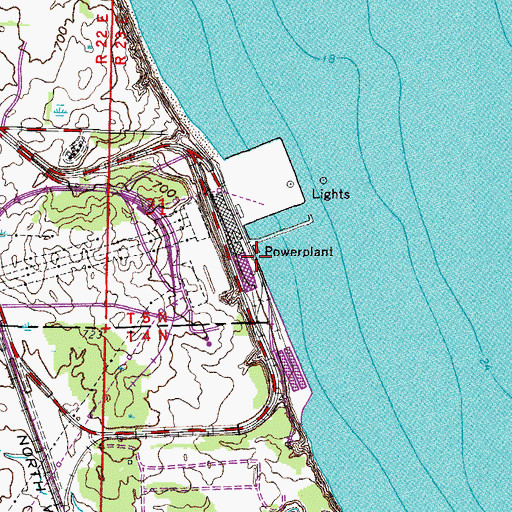 Topographic Map of Oak Creek Power Plant, WI