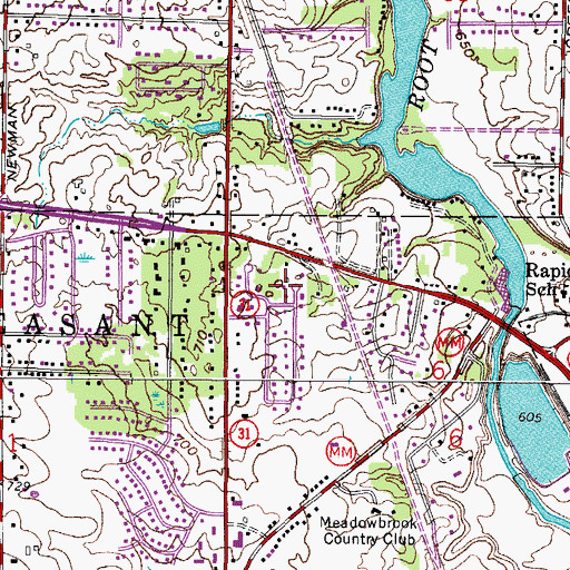 Topographic Map of WRKR, WI