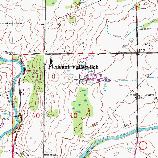 Topographic Map of Ashenfelter Aerodrome (historical), WI