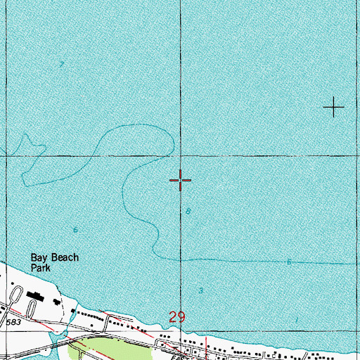 Topographic Map of Lakeside Park, WI