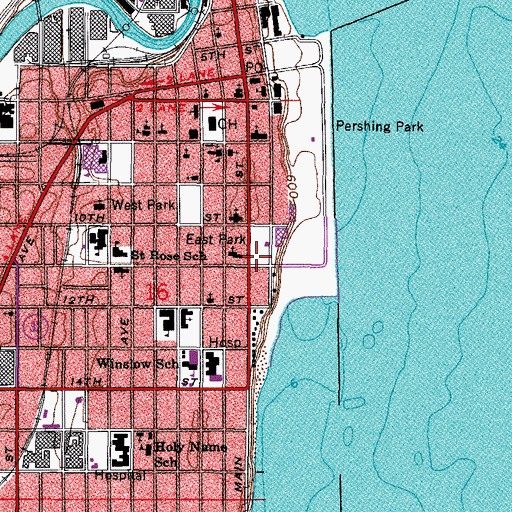 Topographic Map of Gateway Technical Institute, WI