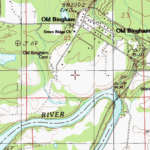 Topographic Map of Kulumi (historical), AL