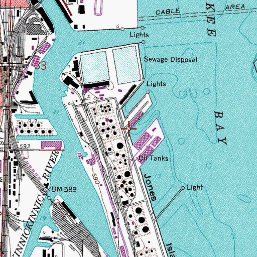 Topographic Map of South Pier Number One, WI
