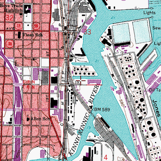 Topographic Map of University of Wisconsin Great Lakes Research Facility, WI