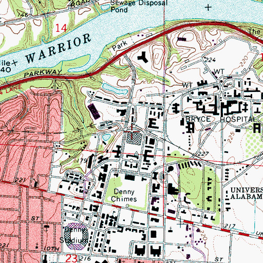 Topographic Map of Marrs Field Plantation (historical), AL