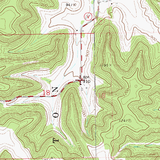 Topographic Map of Newton School (historical), WI