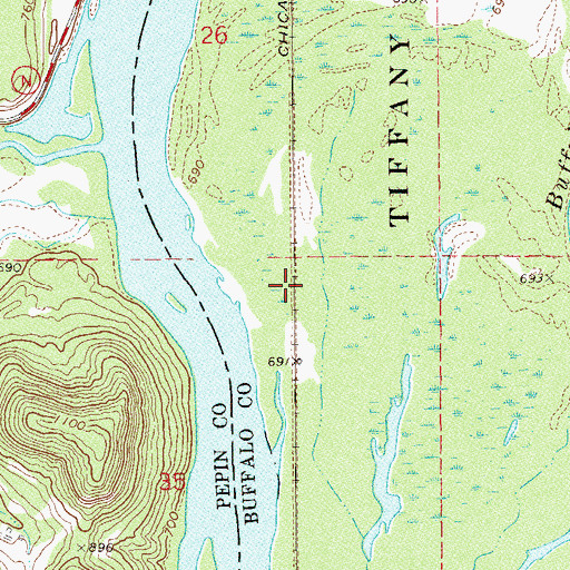 Topographic Map of Savoy (historical), WI