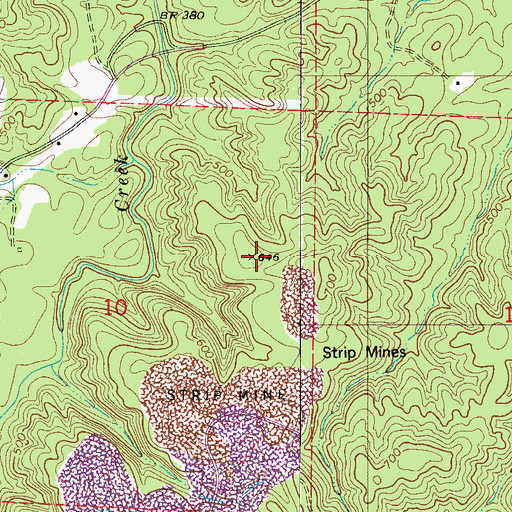 Topographic Map of Martha Washington Mountain, AL