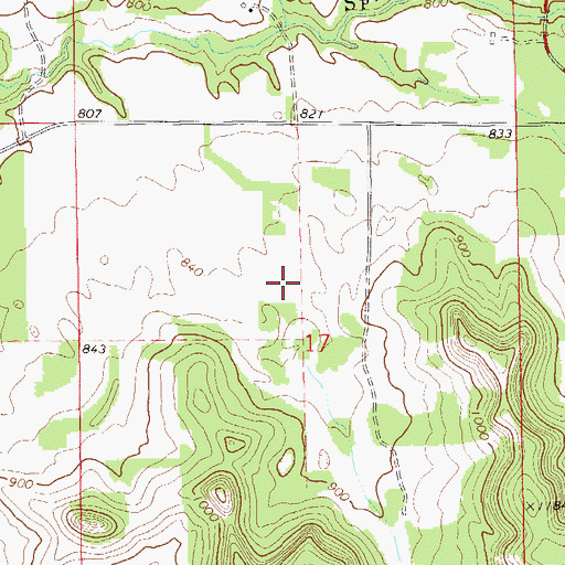 Topographic Map of Stanley Valley, WI