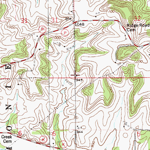 Topographic Map of Blodget School (historical), WI