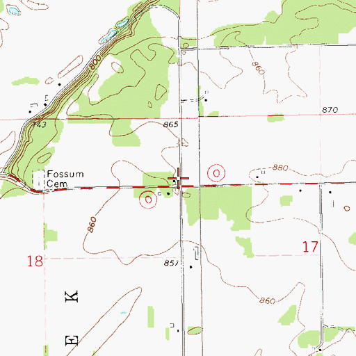 Topographic Map of Clark School (historical), WI