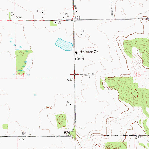 Topographic Map of Clearview School (historical), WI