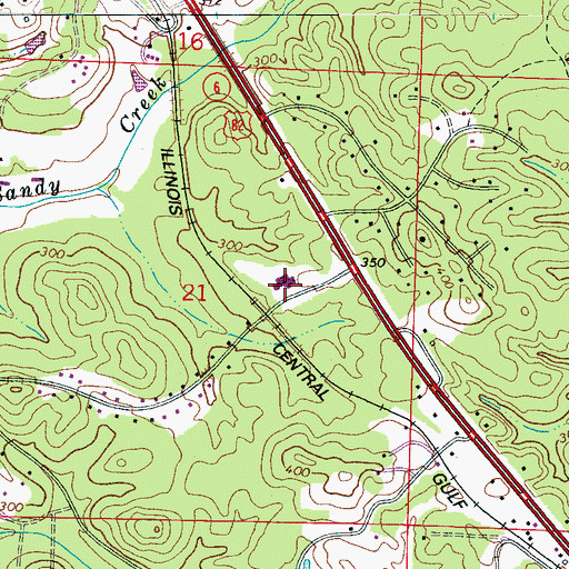 Topographic Map of Maxwell Elementary School, AL
