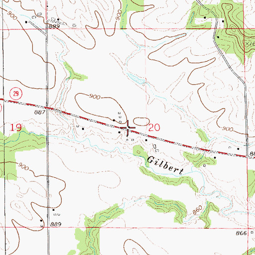 Topographic Map of Hudson Road School (historical), WI