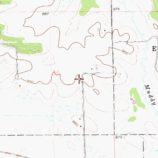 Topographic Map of Iron Creek School (historical), WI