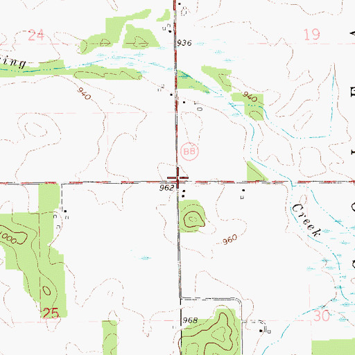 Topographic Map of Knapp Settlement School (historical), WI