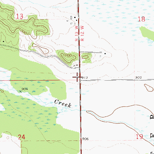 Topographic Map of Lamb School (historical), WI