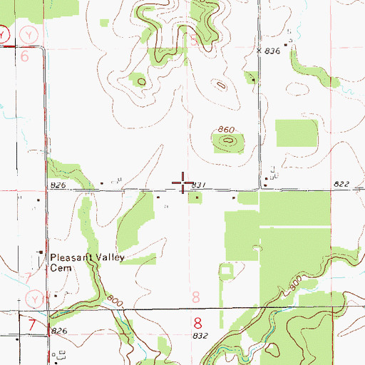 Topographic Map of Louisville School (historical), WI