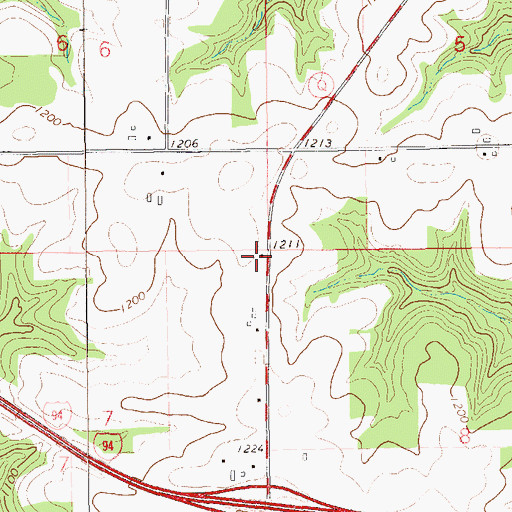 Topographic Map of Miller Hill School (historical), WI