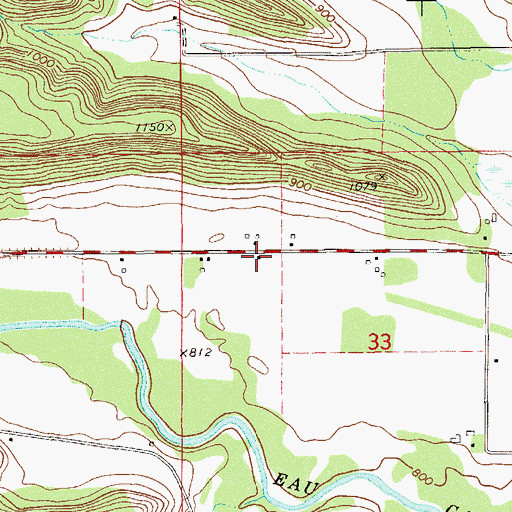 Topographic Map of Nippersink School (historical), WI
