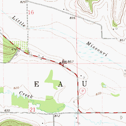 Topographic Map of Point School (historical), WI