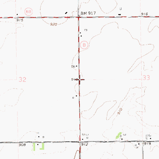 Topographic Map of Prairie School (historical), WI