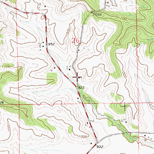 Topographic Map of Roach School (historical), WI