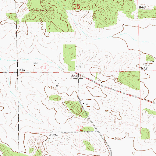Topographic Map of Shady Lawn School (historical), WI