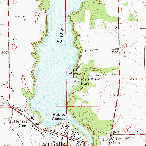 Topographic Map of Welch Point (historical), WI
