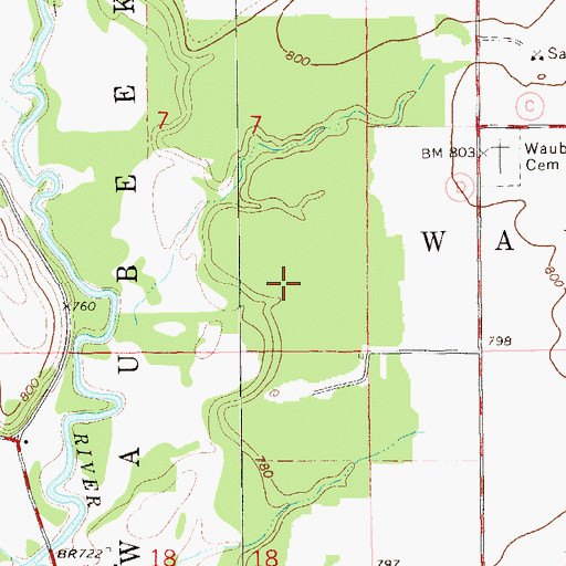 Topographic Map of Burke School (historical), WI