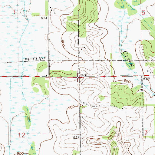 Topographic Map of Duscham School (historical), WI
